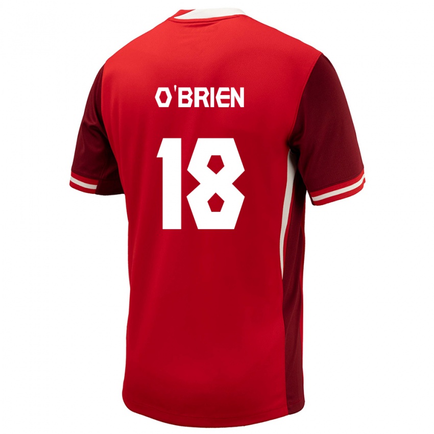 Kinder Kanada Alexander O'brien #18 Rot Heimtrikot Trikot 24-26 T-Shirt