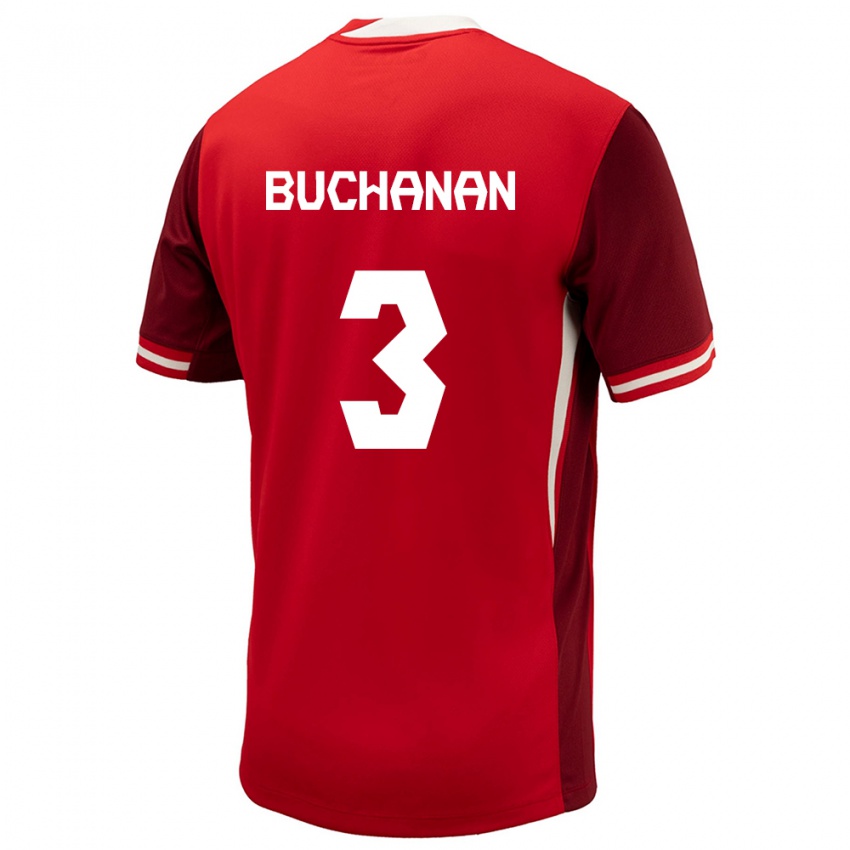 Kinder Kanada Kadeisha Buchanan #3 Rot Heimtrikot Trikot 24-26 T-Shirt