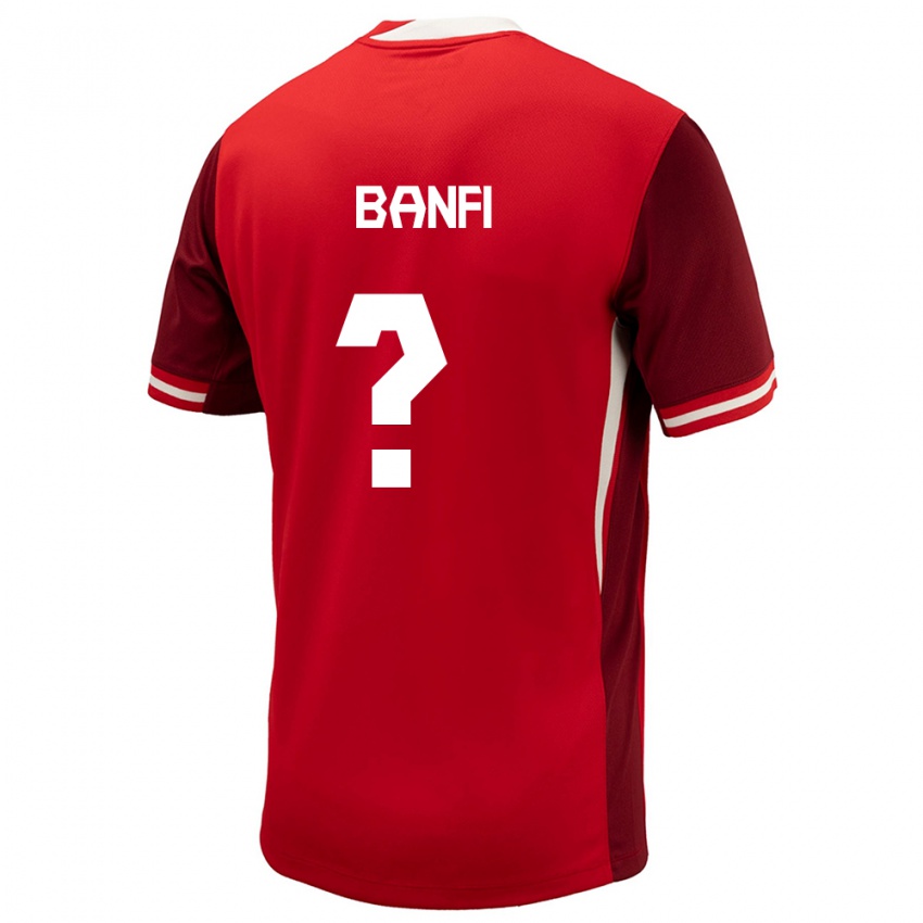 Kinder Kanada Samuel Banfi #0 Rot Heimtrikot Trikot 24-26 T-Shirt