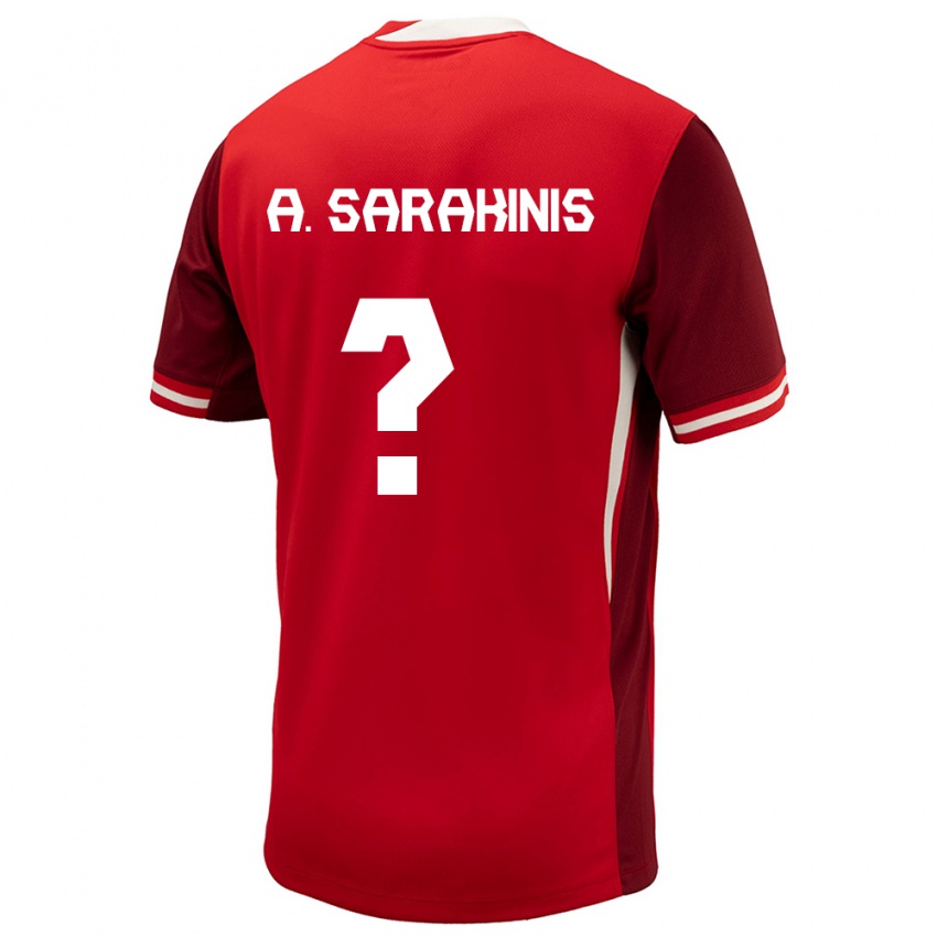 Kinder Kanada Alexander Sarakinis #0 Rot Heimtrikot Trikot 24-26 T-Shirt