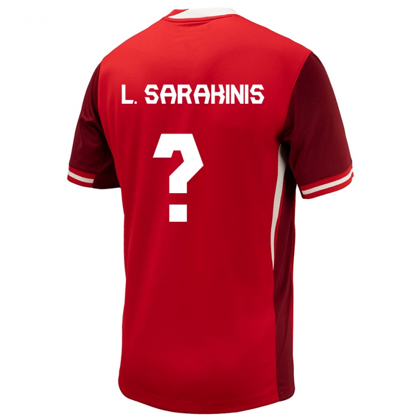Kinder Kanada Lucas Sarakinis #0 Rot Heimtrikot Trikot 24-26 T-Shirt