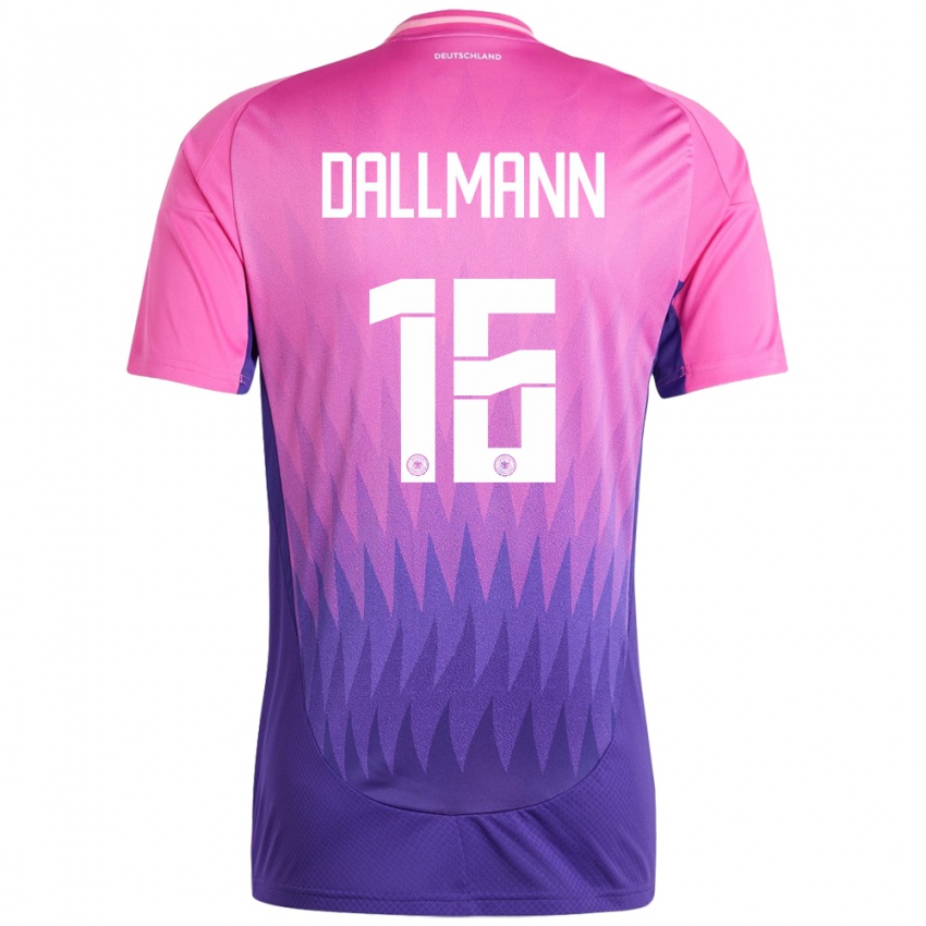 Kinder Deutschland Linda Dallmann #16 Pink Lila Auswärtstrikot Trikot 24-26 T-Shirt