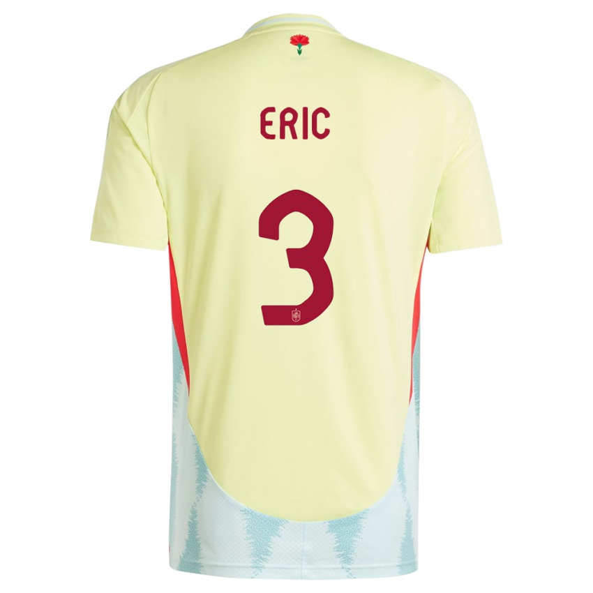 Kinder Spanien Eric Garcia #3 Gelb Auswärtstrikot Trikot 24-26 T-Shirt