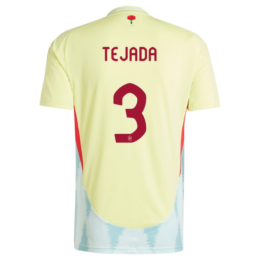 Kinder Spanien Ana Tejada #3 Gelb Auswärtstrikot Trikot 24-26 T-Shirt