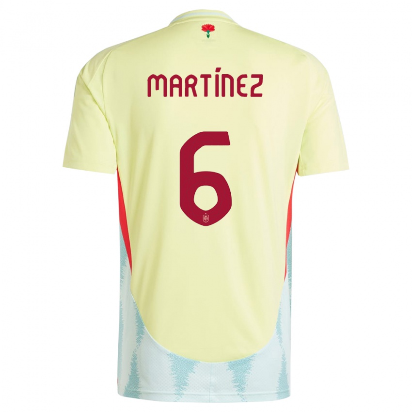 Kinder Spanien Roger Martinez #6 Gelb Auswärtstrikot Trikot 24-26 T-Shirt