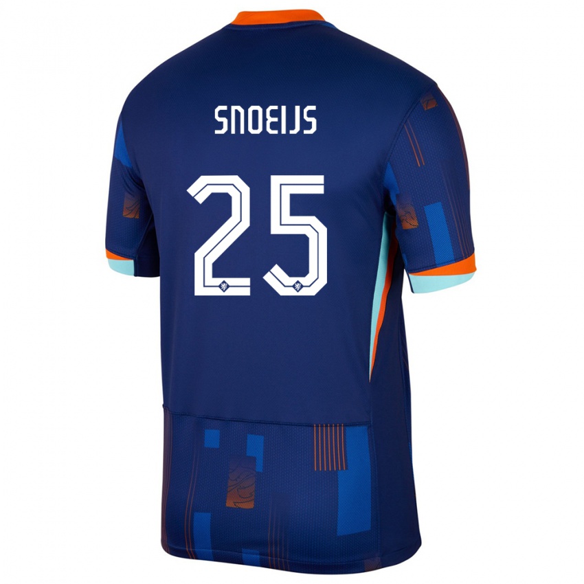 Kinder Niederlande Katja Snoeijs #25 Blau Auswärtstrikot Trikot 24-26 T-Shirt
