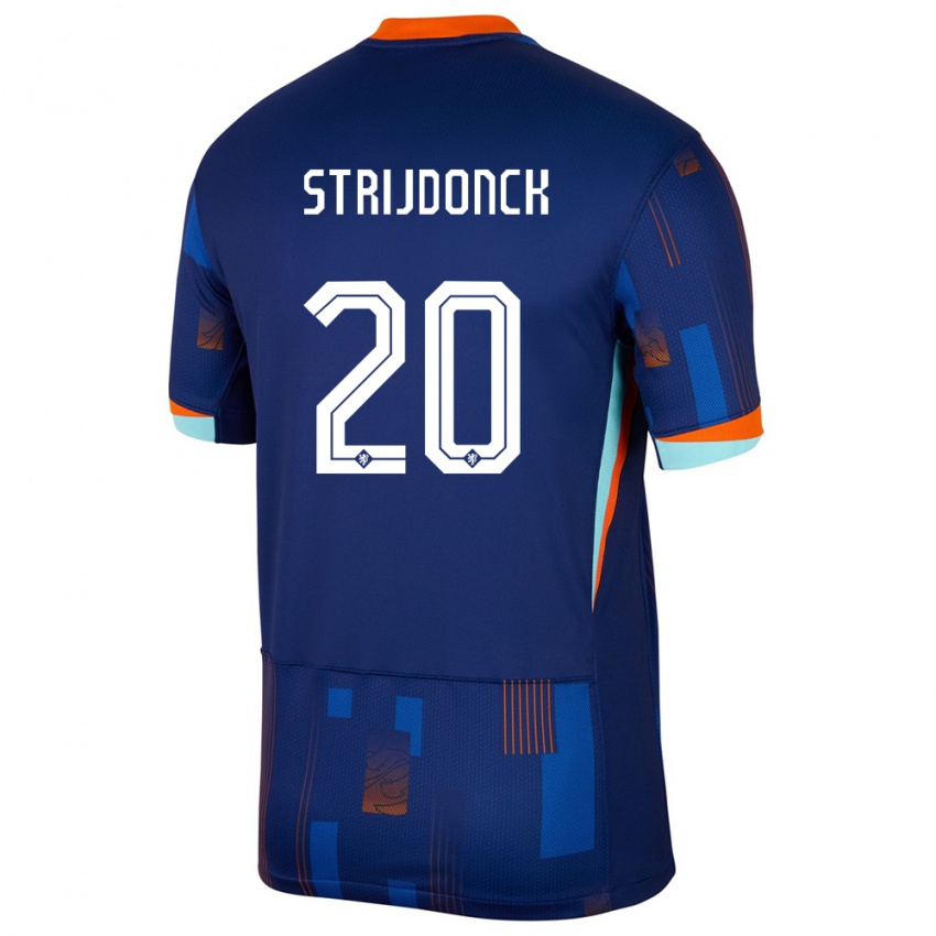 Kinder Niederlande Bayren Strijdonck #20 Blau Auswärtstrikot Trikot 24-26 T-Shirt