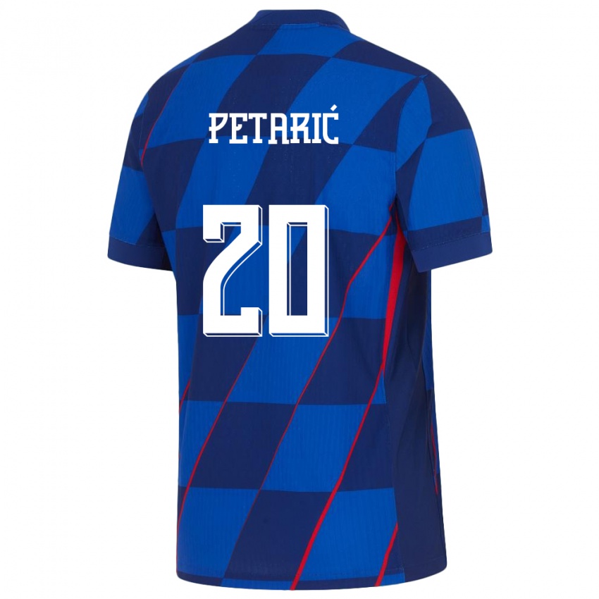 Kinder Kroatien Nika Petaric #20 Blau Auswärtstrikot Trikot 24-26 T-Shirt