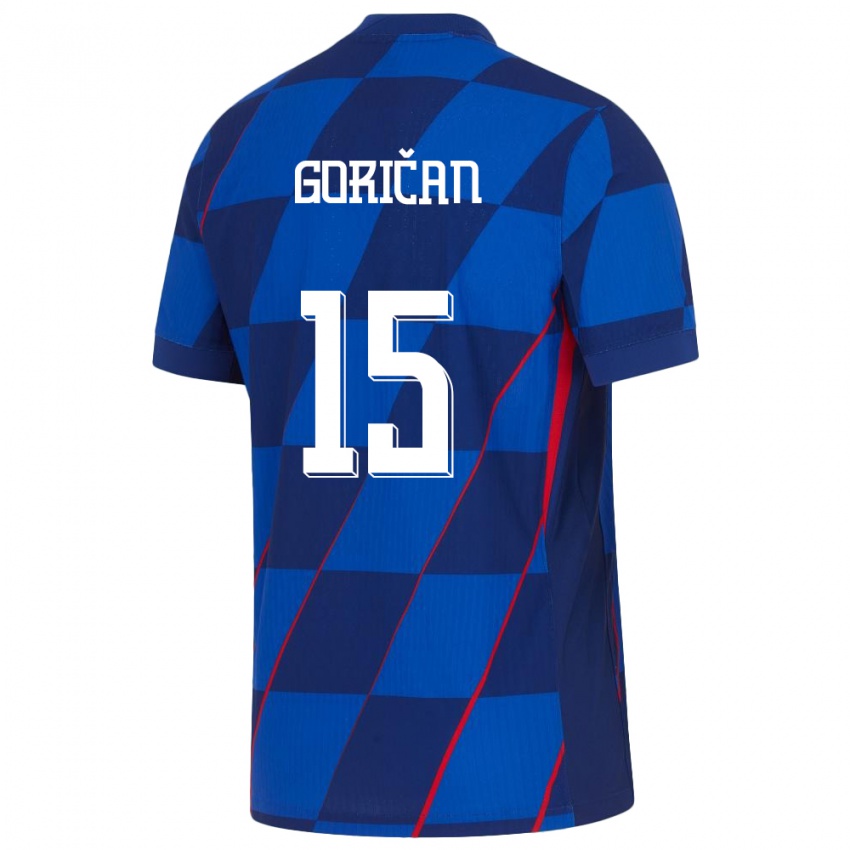Kinder Kroatien Silvio Gorican #15 Blau Auswärtstrikot Trikot 24-26 T-Shirt