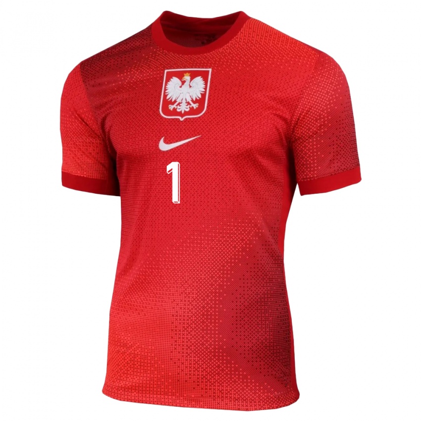 Kinder Polen Oliwier Zych #1 Rot Auswärtstrikot Trikot 24-26 T-Shirt