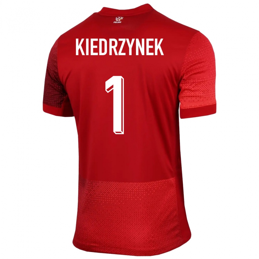 Kinder Polen Katarzyna Kiedrzynek #1 Rot Auswärtstrikot Trikot 24-26 T-Shirt