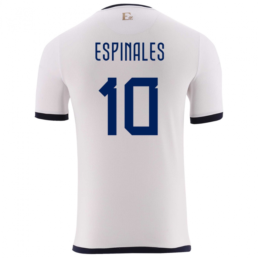 Kinder Ecuador Joselyn Espinales #10 Weiß Auswärtstrikot Trikot 24-26 T-Shirt