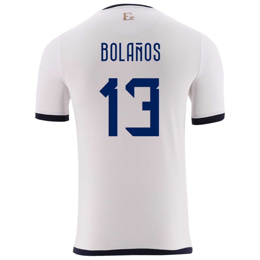 Kinder Ecuador Nayely Bolanos #13 Weiß Auswärtstrikot Trikot 24-26 T-Shirt