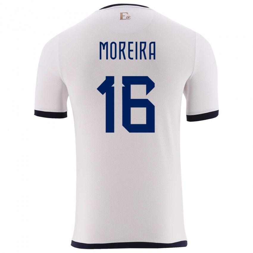 Kinder Ecuador Ligia Moreira #16 Weiß Auswärtstrikot Trikot 24-26 T-Shirt