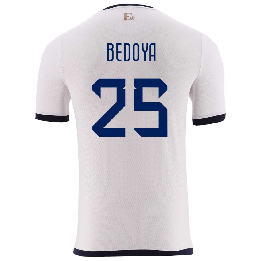 Kinder Ecuador Jaydah Bedoya #25 Weiß Auswärtstrikot Trikot 24-26 T-Shirt