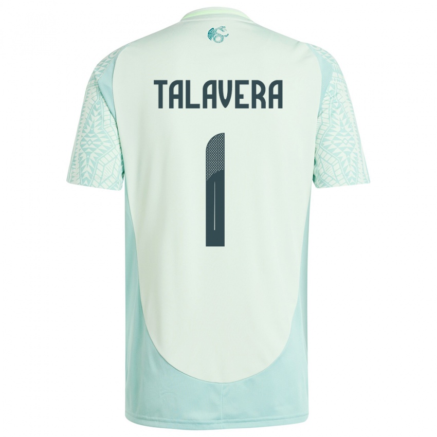 Kinder Mexiko Alfredo Talavera #1 Leinengrün Auswärtstrikot Trikot 24-26 T-Shirt