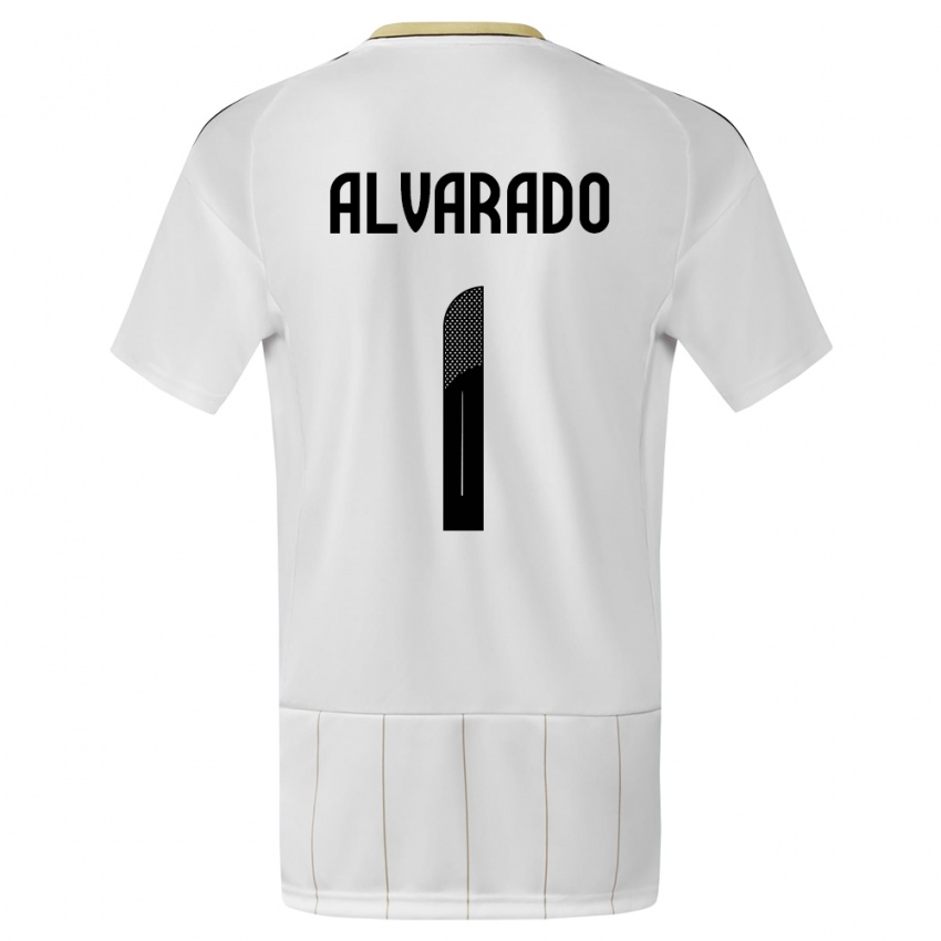Kinder Costa Rica Esteban Alvarado #1 Weiß Auswärtstrikot Trikot 24-26 T-Shirt