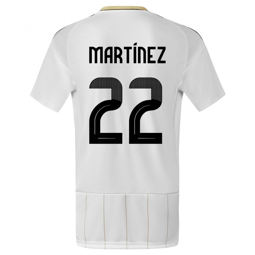 Kinder Costa Rica Carlos Martinez #22 Weiß Auswärtstrikot Trikot 24-26 T-Shirt