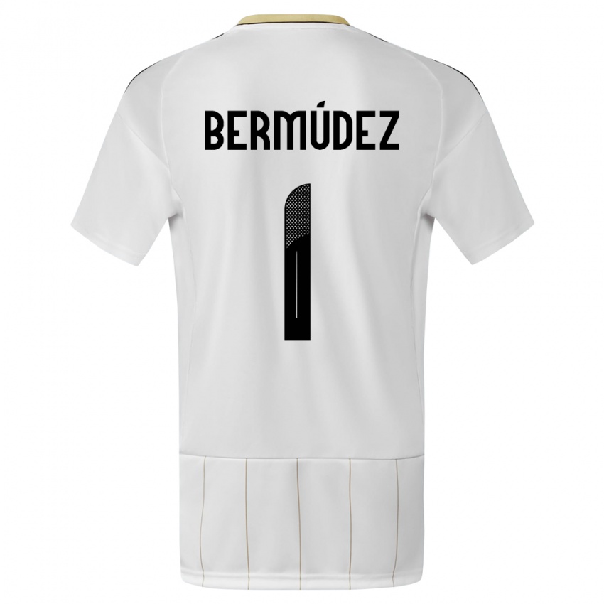 Kinder Costa Rica Noelia Bermudez #1 Weiß Auswärtstrikot Trikot 24-26 T-Shirt