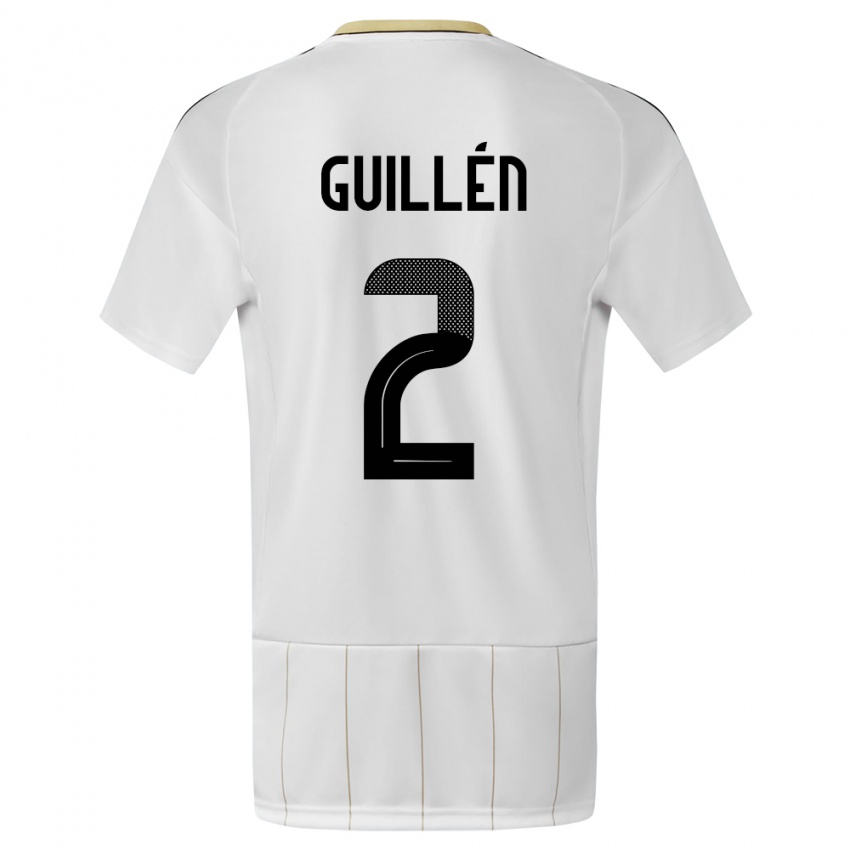 Kinder Costa Rica Gabriela Guillen #2 Weiß Auswärtstrikot Trikot 24-26 T-Shirt