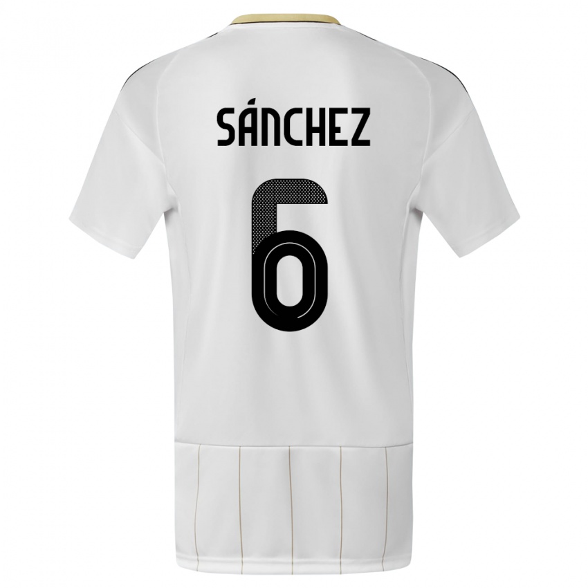Kinder Costa Rica Carol Sanchez #6 Weiß Auswärtstrikot Trikot 24-26 T-Shirt