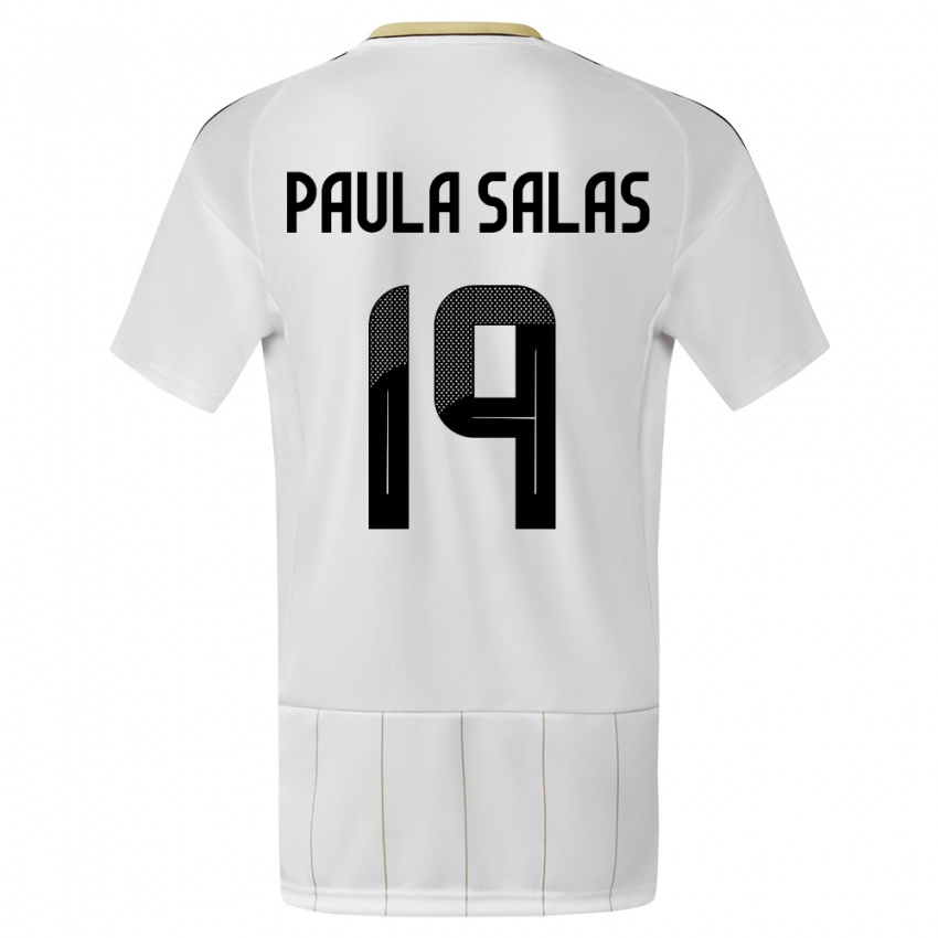 Kinder Costa Rica Maria Paula Salas #19 Weiß Auswärtstrikot Trikot 24-26 T-Shirt