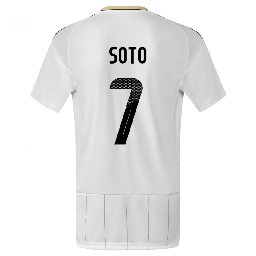 Kinder Costa Rica Andrey Soto #7 Weiß Auswärtstrikot Trikot 24-26 T-Shirt