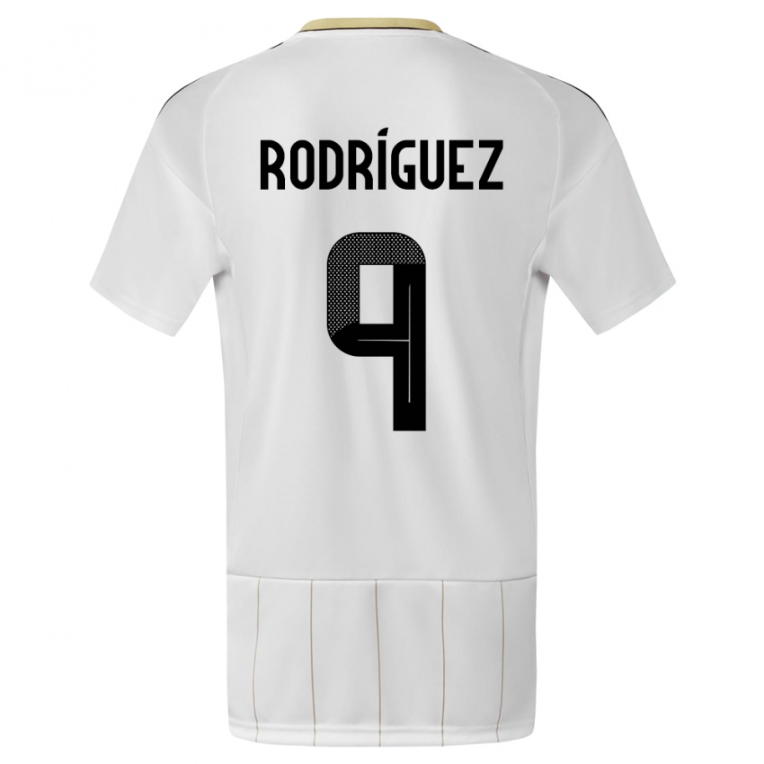 Kinder Costa Rica Doryan Rodriguez #9 Weiß Auswärtstrikot Trikot 24-26 T-Shirt
