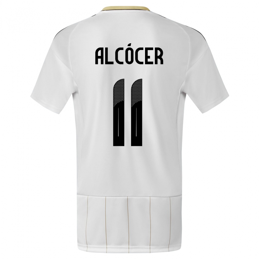 Kinder Costa Rica Josimar Alcocer #11 Weiß Auswärtstrikot Trikot 24-26 T-Shirt