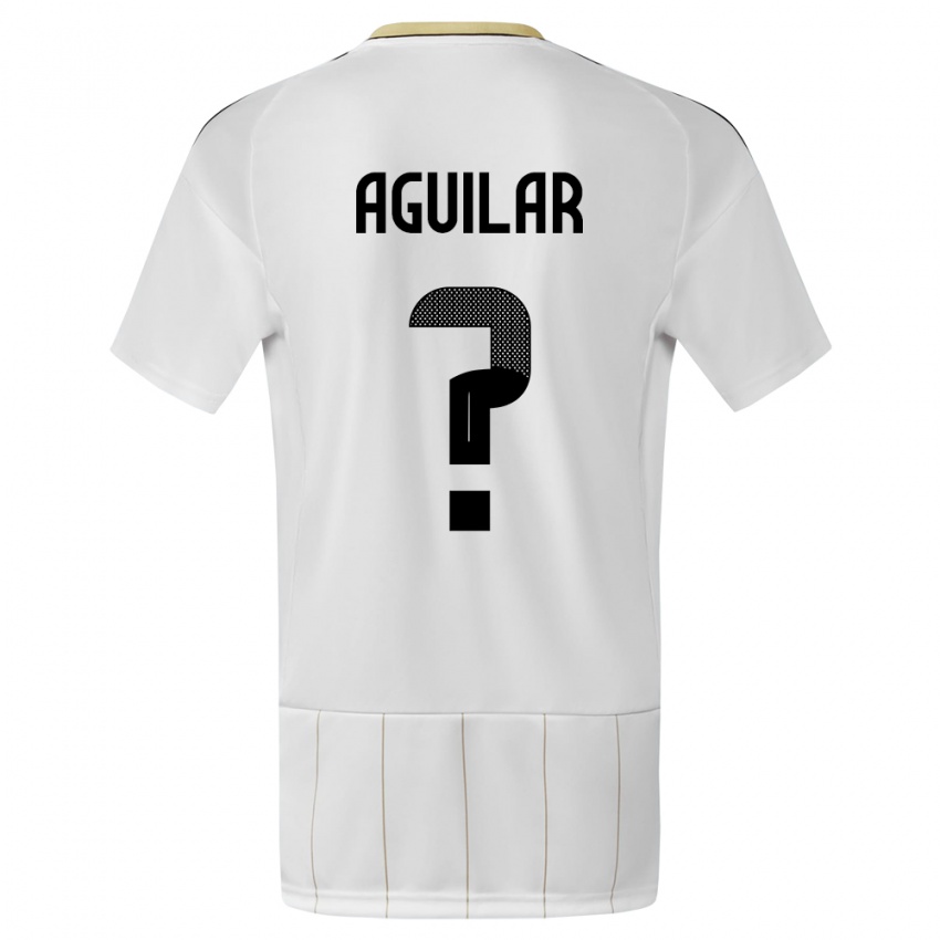 Kinder Costa Rica Deylan Aguilar #0 Weiß Auswärtstrikot Trikot 24-26 T-Shirt