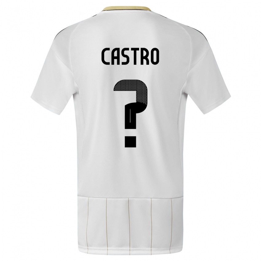 Kinder Costa Rica Mathias Castro #0 Weiß Auswärtstrikot Trikot 24-26 T-Shirt