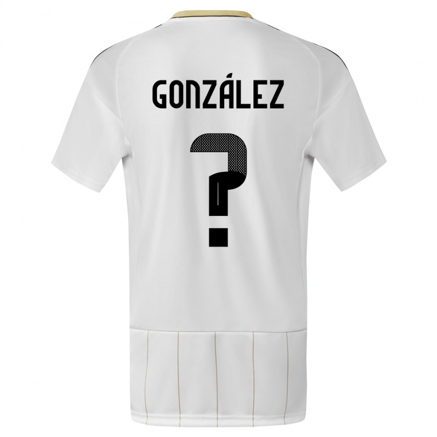 Kinder Costa Rica Ariel Gonzalez #0 Weiß Auswärtstrikot Trikot 24-26 T-Shirt