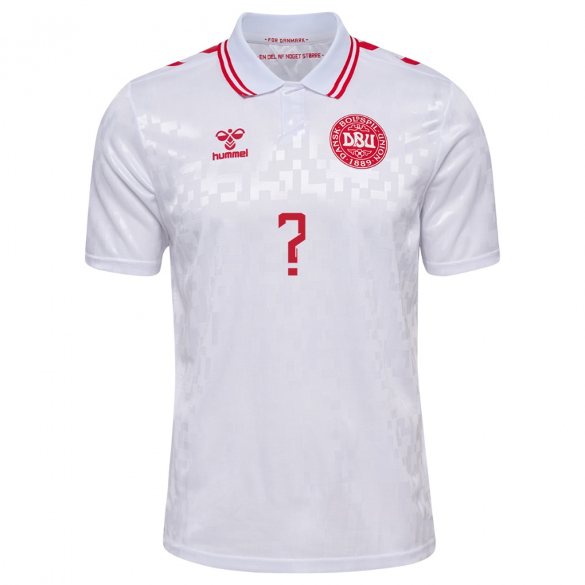 Kinder Dänemark Oscar Buur #0 Weiß Auswärtstrikot Trikot 24-26 T-Shirt