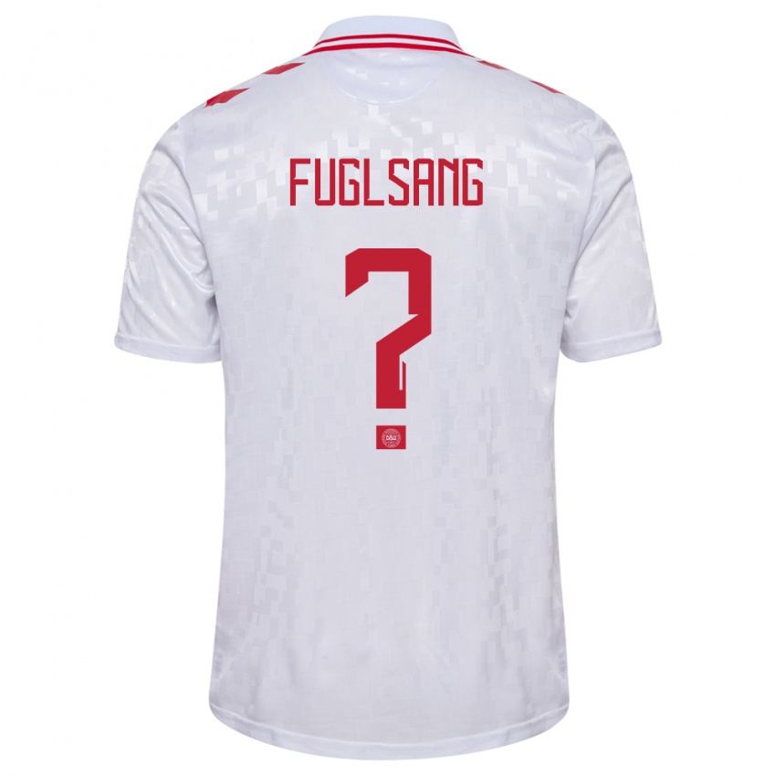 Kinder Dänemark Adam Fuglsang #0 Weiß Auswärtstrikot Trikot 24-26 T-Shirt