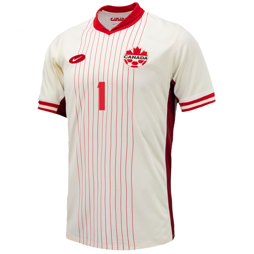 Kinder Kanada Kailen Sheridan #1 Weiß Auswärtstrikot Trikot 24-26 T-Shirt