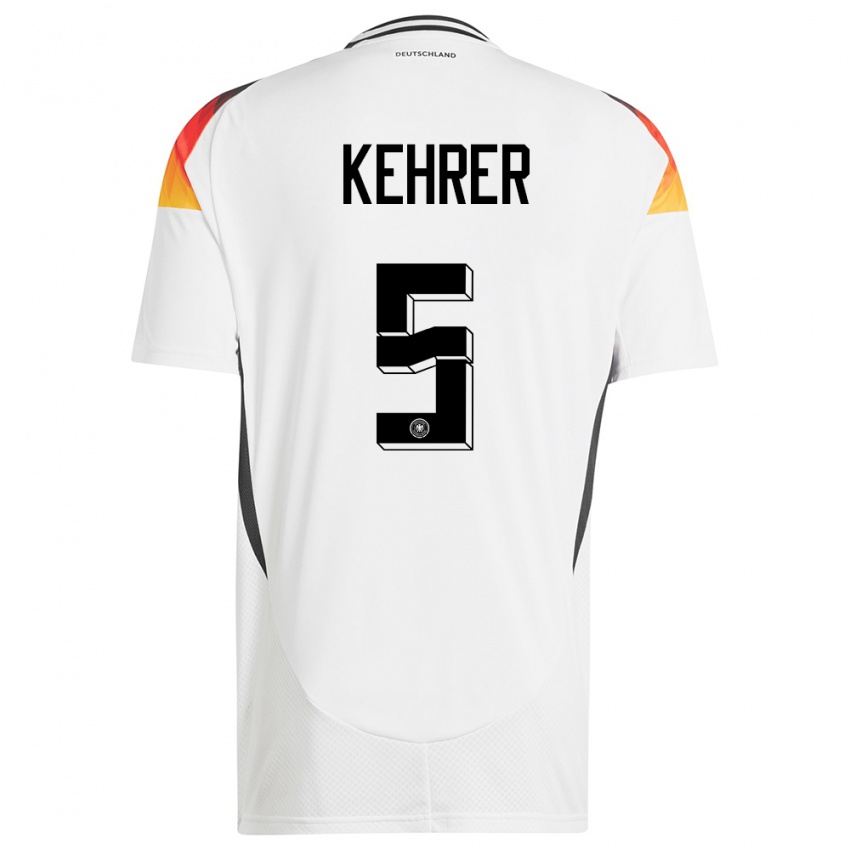 Herren Deutschland Thilo Kehrer #5 Weiß Heimtrikot Trikot 24-26 T-Shirt