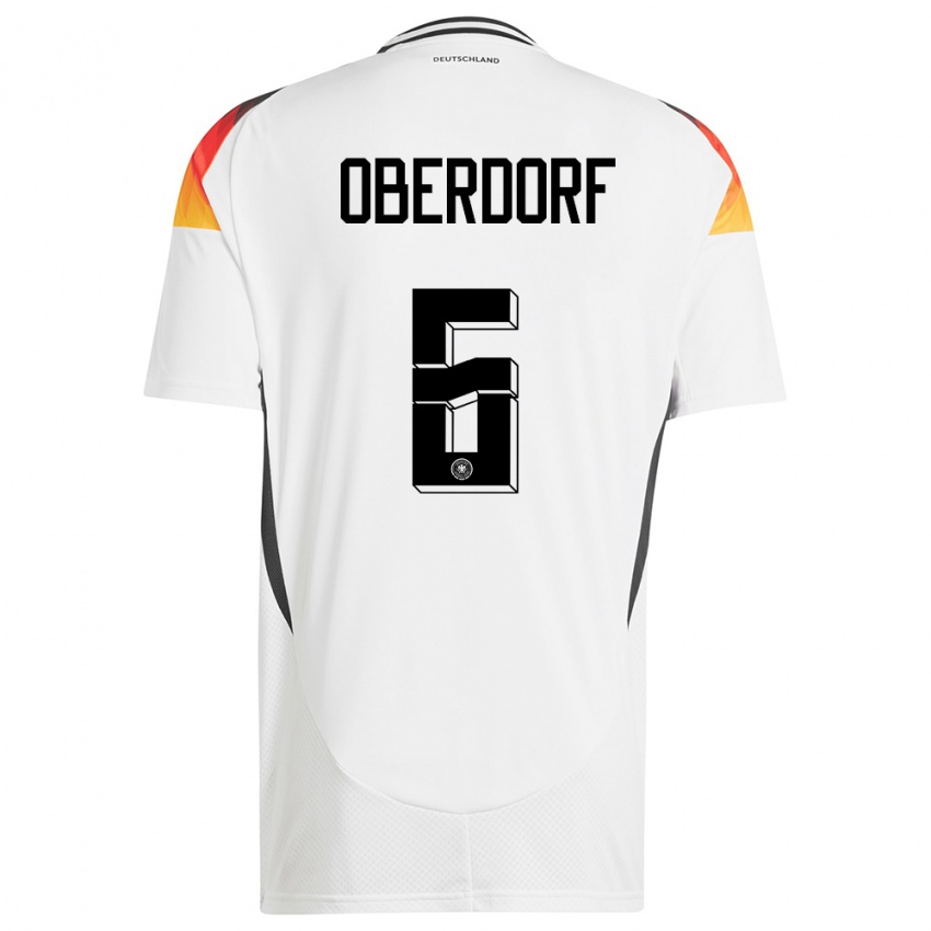 Herren Deutschland Lena Oberdorf #6 Weiß Heimtrikot Trikot 24-26 T-Shirt