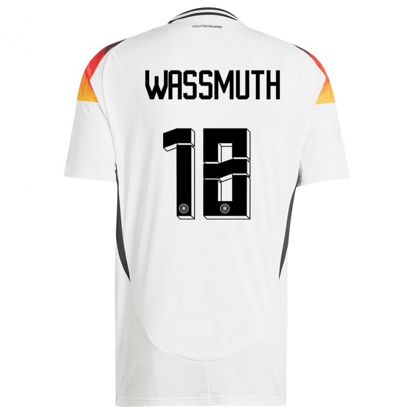 Herren Deutschland Tabea Wabmuth #18 Weiß Heimtrikot Trikot 24-26 T-Shirt