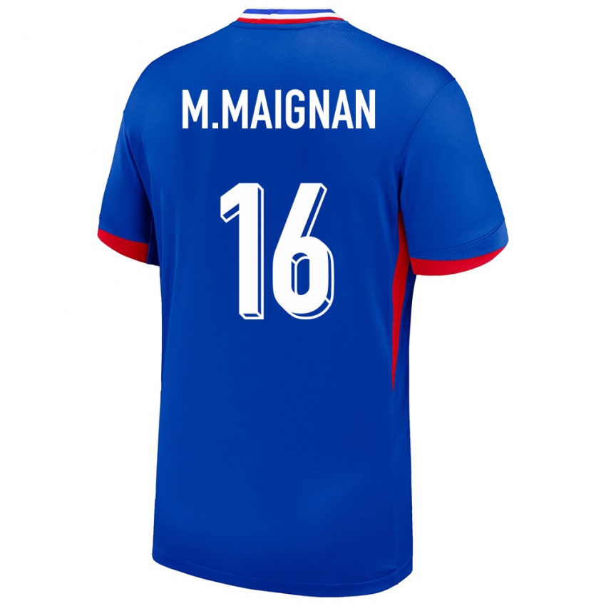 Herren Frankreich Mike Maignan #16 Blau Heimtrikot Trikot 24-26 T-Shirt