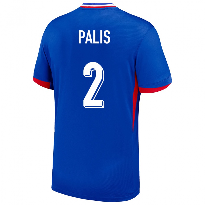 Herren Frankreich Ella Palis #2 Blau Heimtrikot Trikot 24-26 T-Shirt