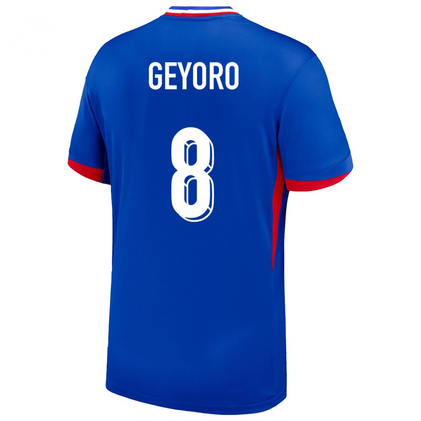 Herren Frankreich Grace Geyoro #8 Blau Heimtrikot Trikot 24-26 T-Shirt