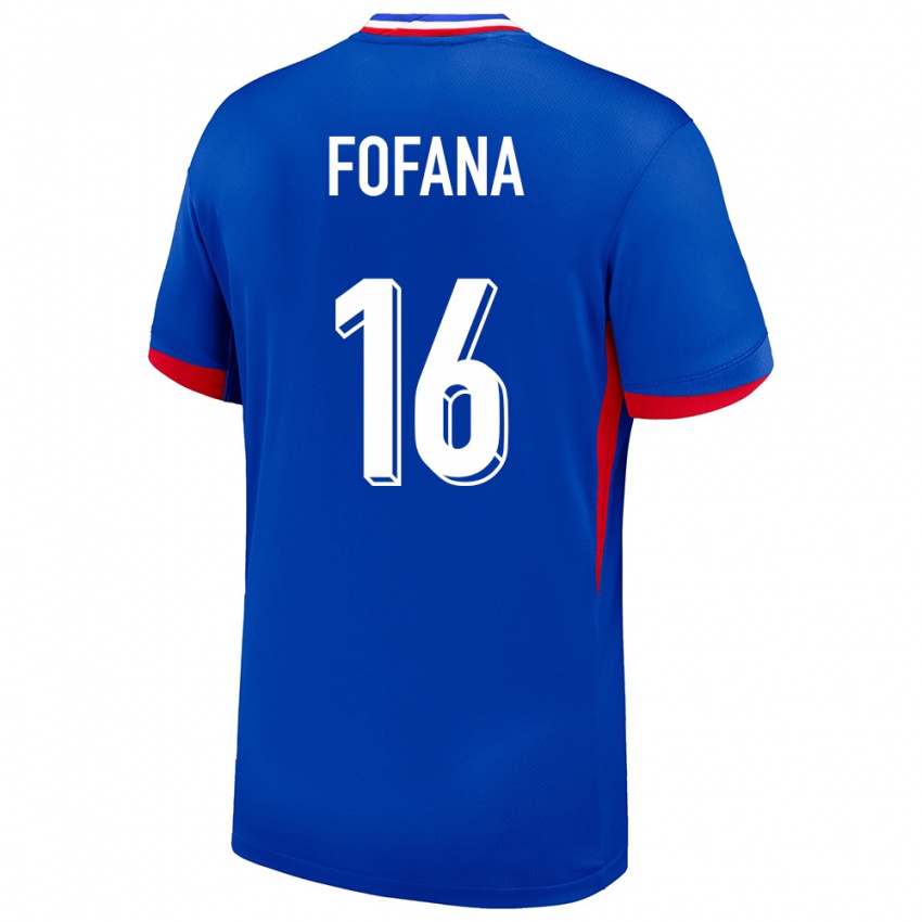 Herren Frankreich Yahia Fofana #16 Blau Heimtrikot Trikot 24-26 T-Shirt