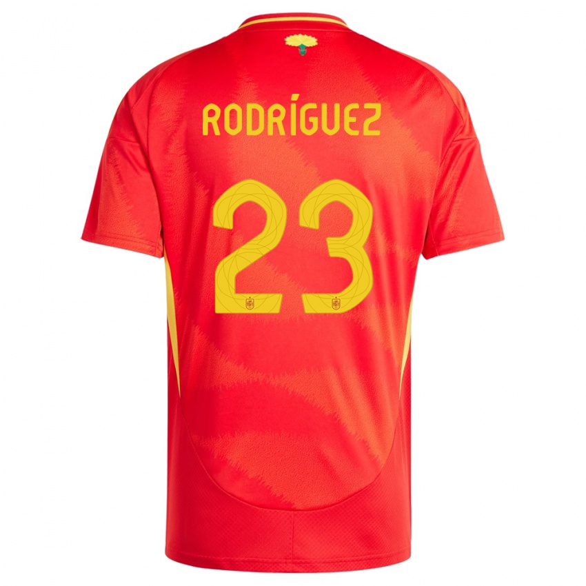 Herren Spanien Misa Rodriguez #23 Rot Heimtrikot Trikot 24-26 T-Shirt