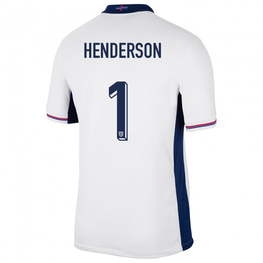 Herren England Dean Henderson #1 Weiß Heimtrikot Trikot 24-26 T-Shirt