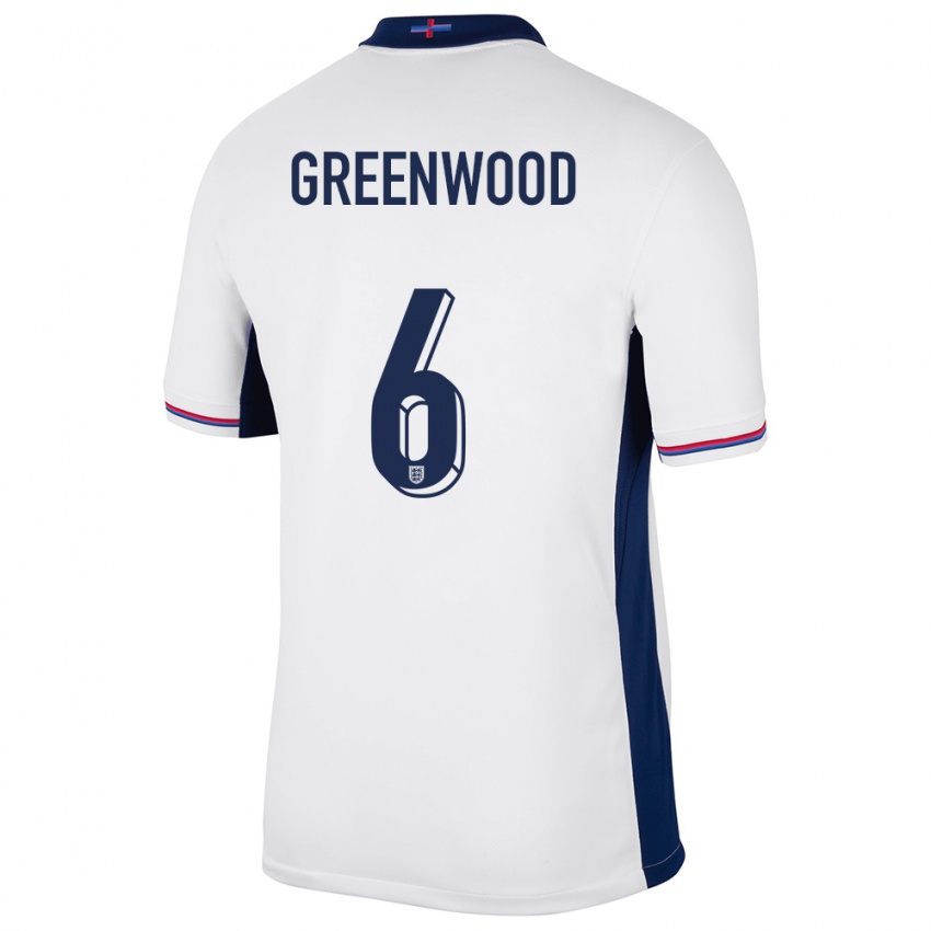 Herren England Alex Greenwood #6 Weiß Heimtrikot Trikot 24-26 T-Shirt