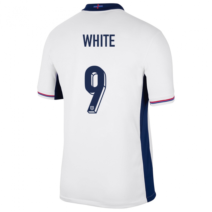 Herren England Ellen White #9 Weiß Heimtrikot Trikot 24-26 T-Shirt