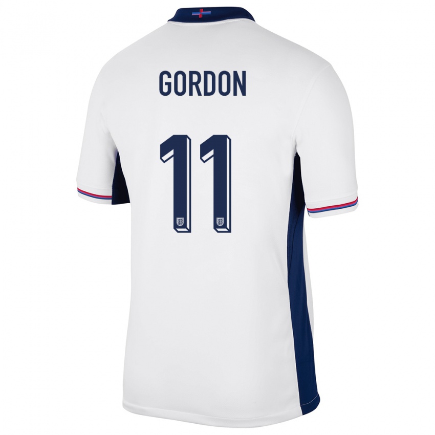 Herren England Anthony Gordon #11 Weiß Heimtrikot Trikot 24-26 T-Shirt