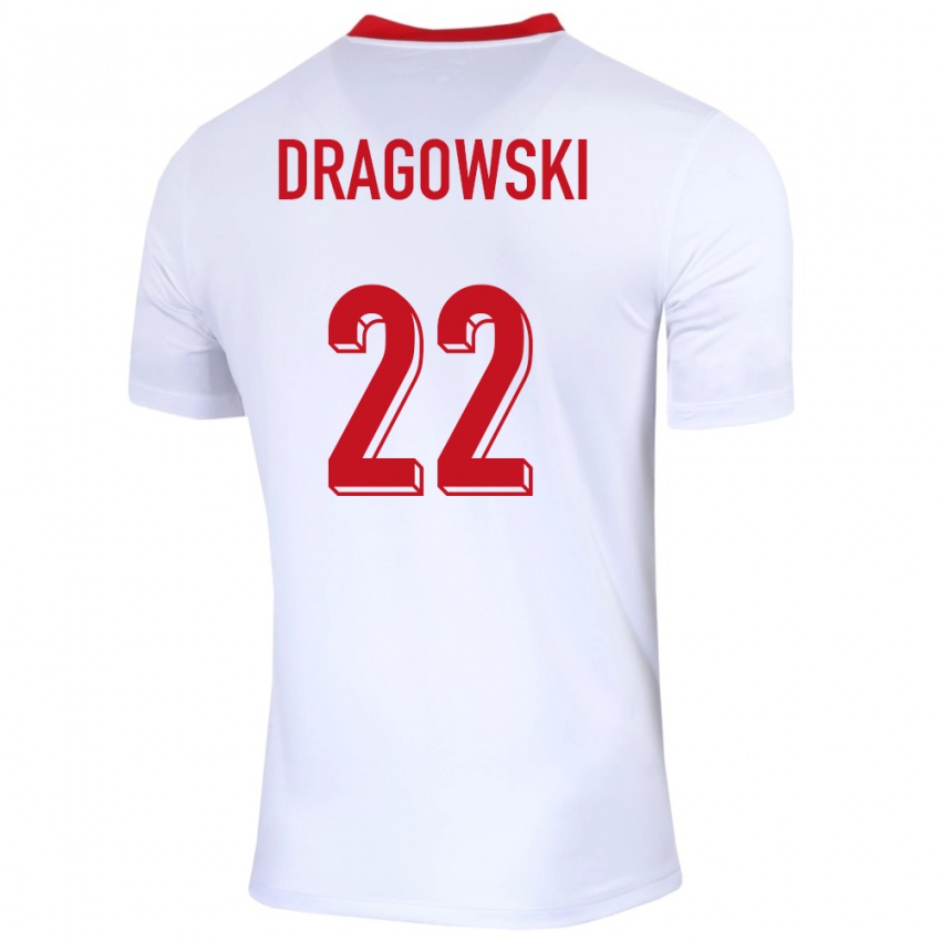 Herren Polen Bartlomiej Dragowski #22 Weiß Heimtrikot Trikot 24-26 T-Shirt
