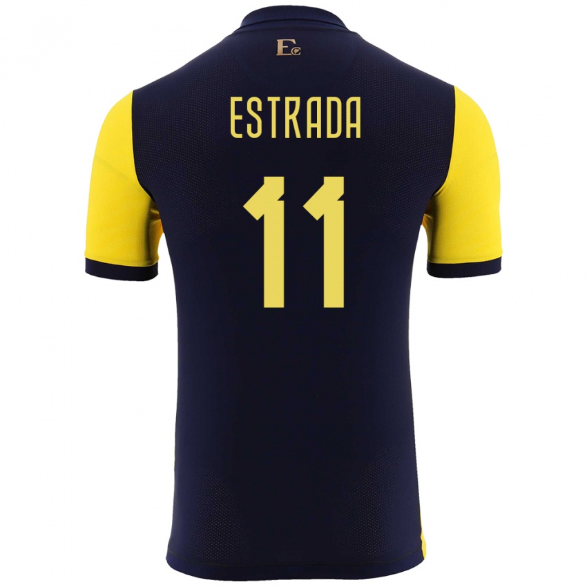 Herren Ecuador Michael Estrada #11 Gelb Heimtrikot Trikot 24-26 T-Shirt