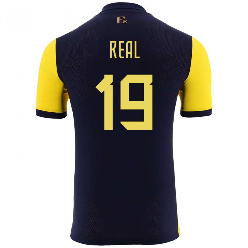 Herren Ecuador Kerlly Real #19 Gelb Heimtrikot Trikot 24-26 T-Shirt